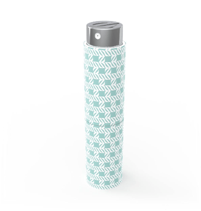 👜 Étui à parfum de poche (Monogram Rope – Blanc et turquoise)