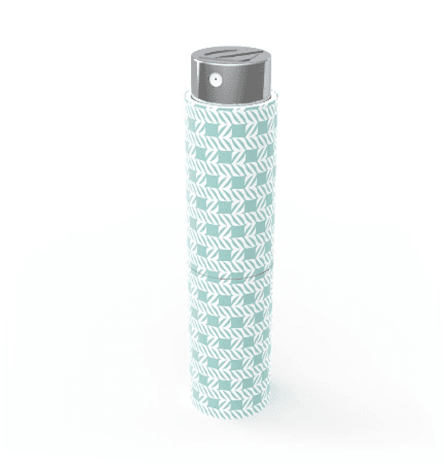 👜 Étui à parfum de poche (Monogram Rope – Blanc et turquoise)