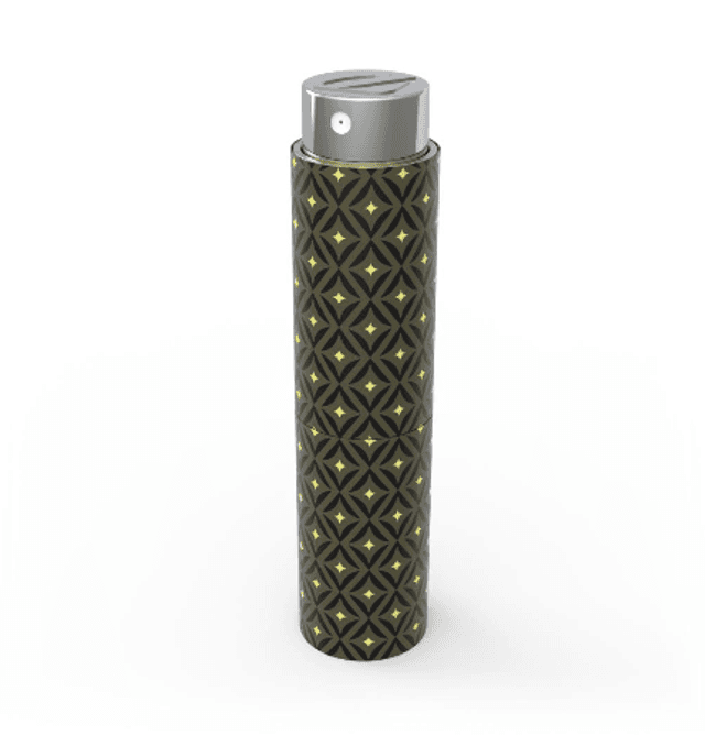 👜 Étui à parfum de poche (Hypnotic rhombus – Vert et jaune)